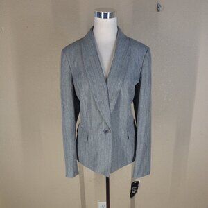 Le Suit sz 14 gray blazer NWT pinstripe